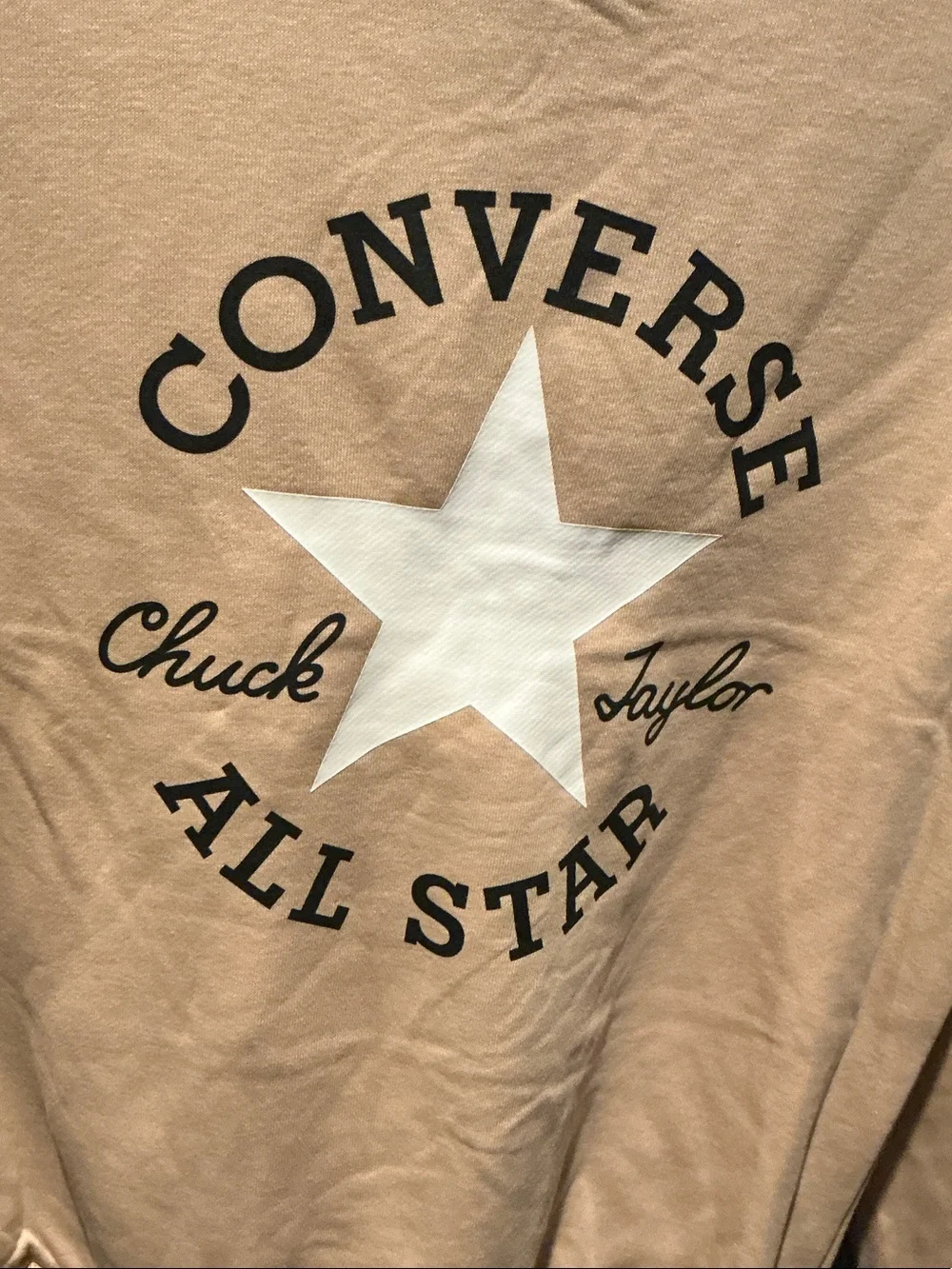 Converse Beige Hoodie with Black Hood
